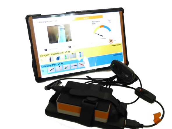 Raspberry Pi miniature computer, camera and tablet